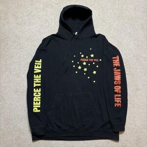 Pierce The Veil Hoodie Sweatshirt Mens 3XL Jaws Of Life Hardcore Metal Band BLK